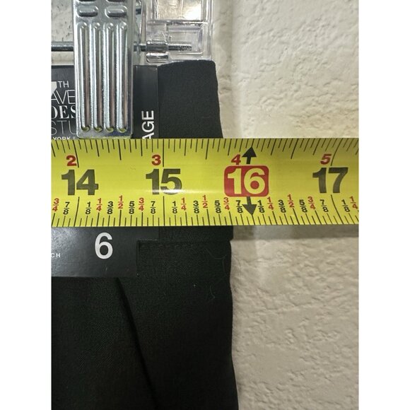 NY&C 7th Design Straight Leg Stretch Waist Black Work Pants Size 6 - Picture 5 of 11